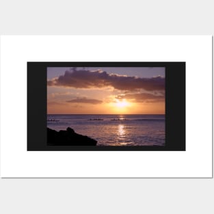 Sunset in Oahu Posters and Art